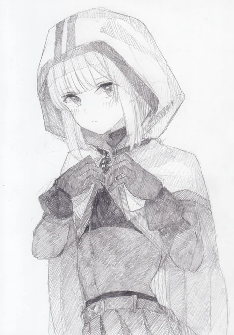 シャーペンで描きました。マギアレコードから、環いろはです#マギレコ 
