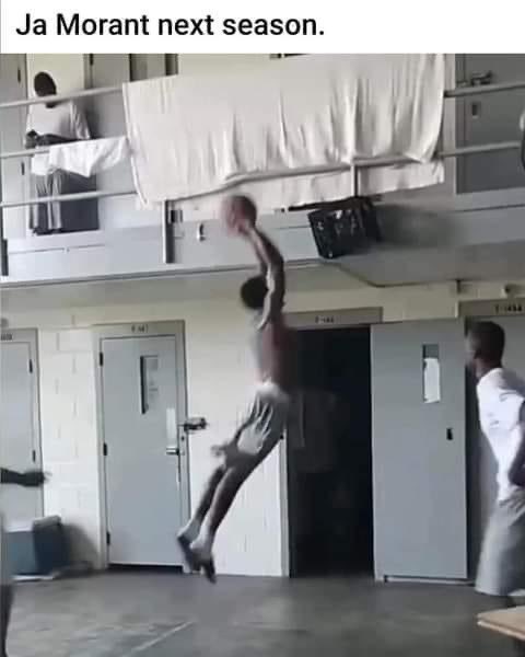 My cuz said JA getting traded to Attica Upstate correctional facility next season 😂 #JaMorant