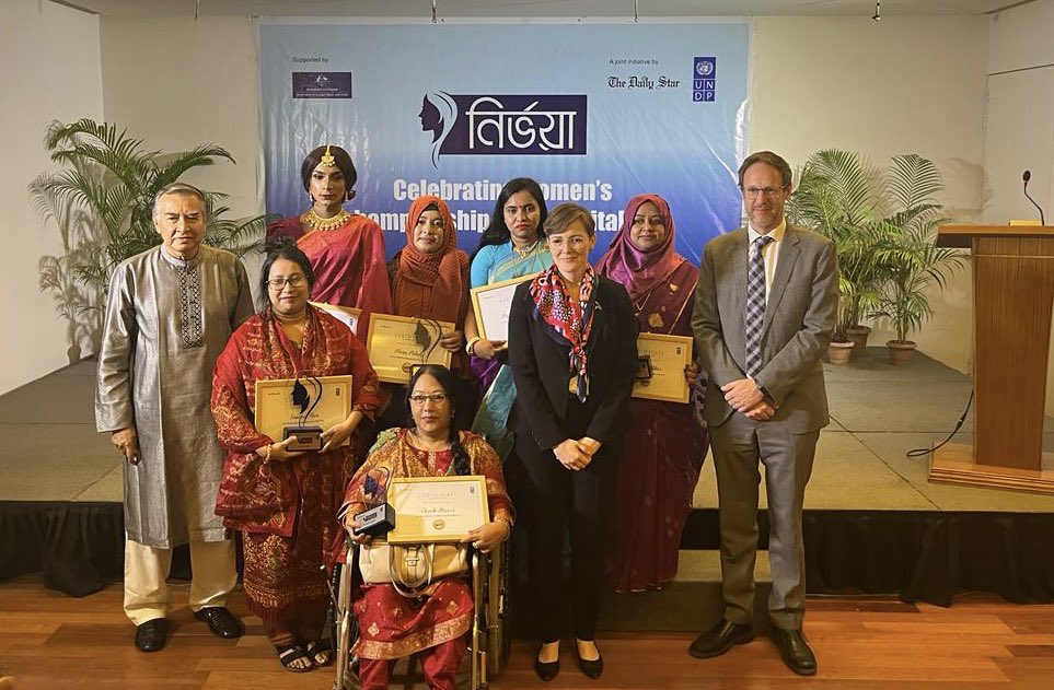 stefanliller's tweet photo. Grateful to @dailystarnews and @AusHCBangladesh for joining us in the “Nirvoya” initiative - recognizing the leadership of #women in promoting #innovation and #technology for #gender #equality, as part of the #InternationalWomenDay2023 celebrations. https://t.co/JOWNVDK5qj