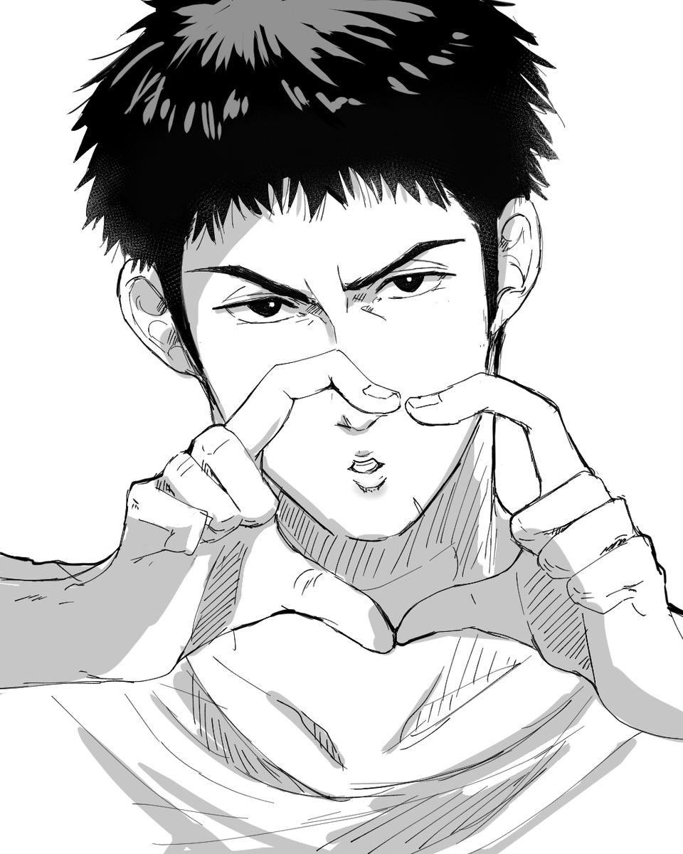 アイ/ワナ//ムチュー 聞いてたら描きたくなった
ハートな流三

キュンと my💘 