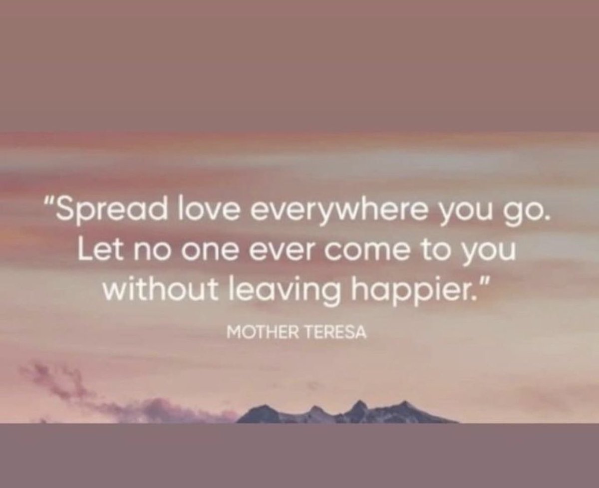 Spread love everywhere you go. Let no one ever come to you without leaving happier. - Mother Teresa 

#StarfishClub #KindnessAlways #PositiveVibes #MotherTeresa #InspirationalQuotes