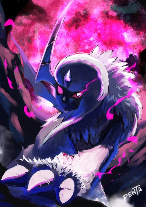 アブソル。#ポケモン版深夜の真剣お絵描き60分一本勝負 