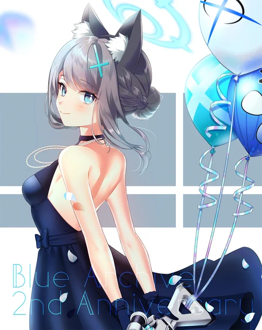 ドレスシロコ#ブルアカ #ブルアカ2周年アート 