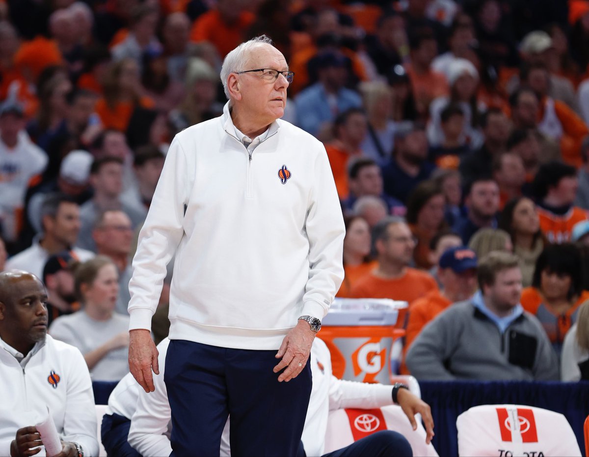 MikeWatersSYR's tweet photo. Jim Boeheim on an emotional day and the moment the Syracuse coach almost choked up https://t.co/xHOP5xjKDl https://t.co/nizMmD3Dr2