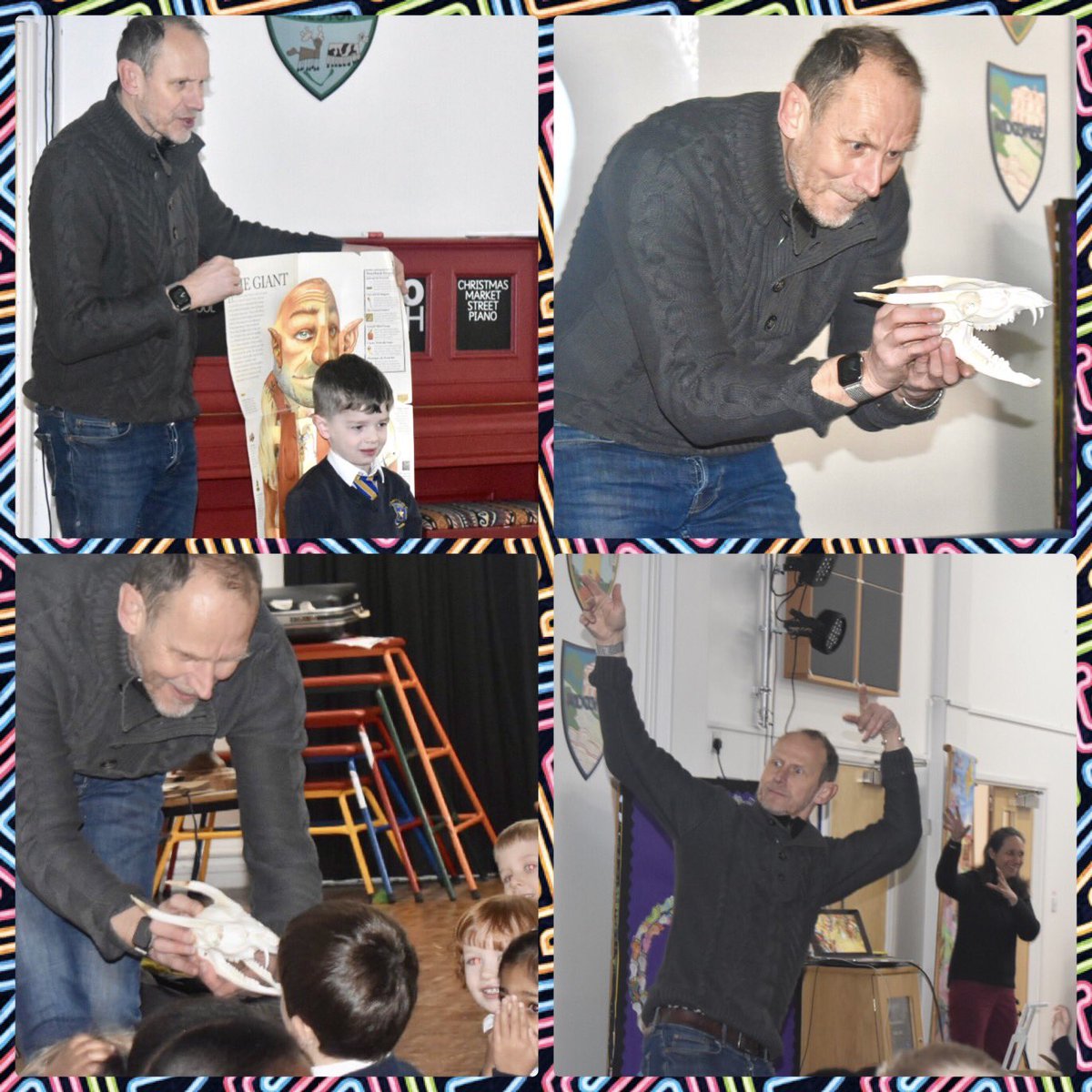 The children at <a href="/stmarysbath/">Saint Mary's</a> loved meeting <a href="/mprobertsonart/">M. P. Robertson</a> last week #mprobertson #WorldBookDay2023 #authorvisit #illustratorvisit