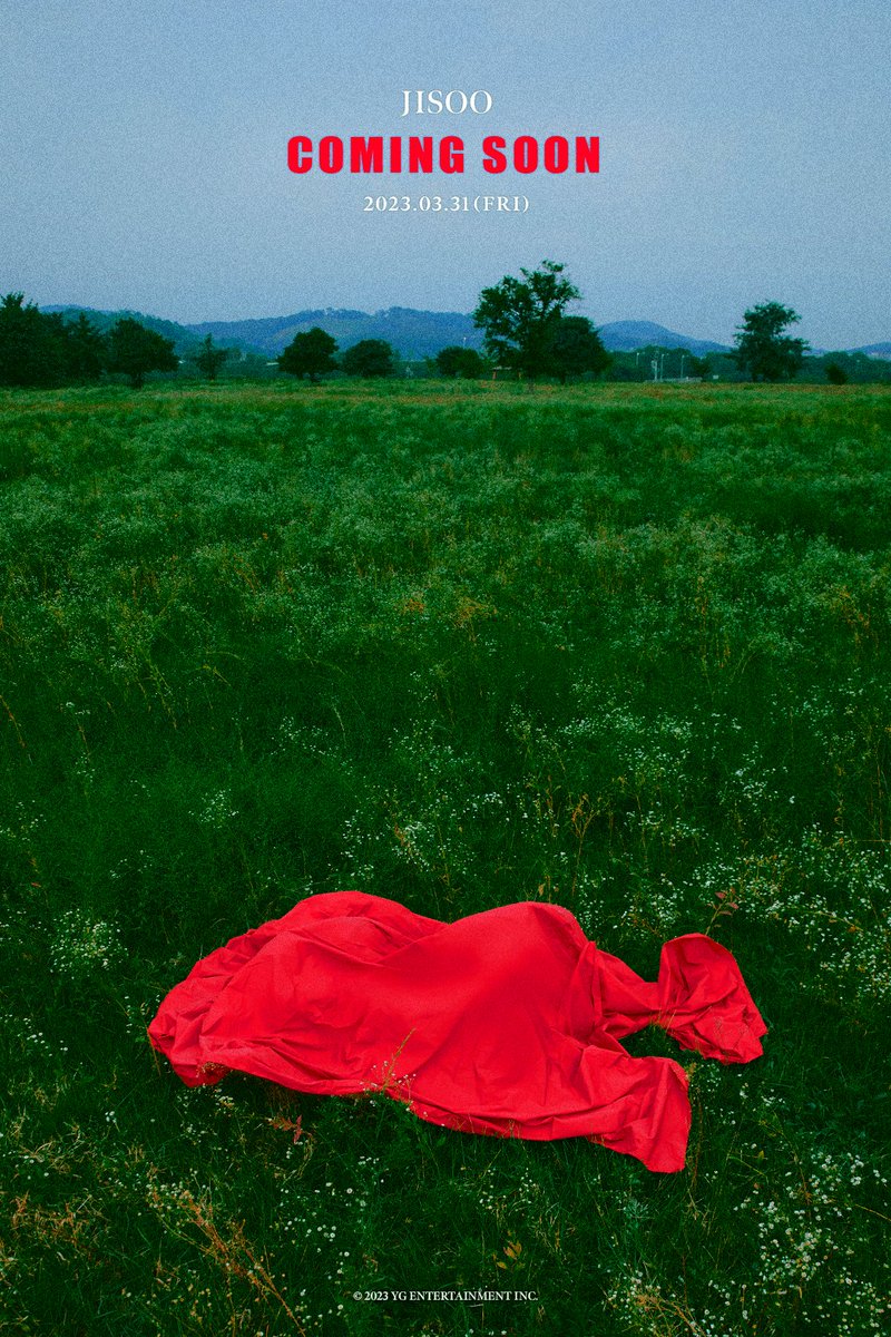 aikge's tweet image. guess jisoo solo title track name based on teaser poster aesthetics 🤭