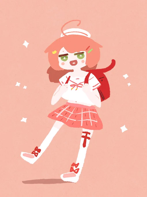 いちねんせい に なったんだにぇ !#miko_Art 