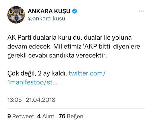AKP_AJANI's tweet photo. @ankara_kusu @ctisik Ankara kuşu akp'nin paralı operasyon hesabı.
Etkileşim başına para alıyor.
Şipariş twit atıyor. akp'nin kuşu bu https://t.co/HznEjWKVSp