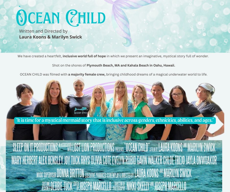 marilynswick's tweet photo. I am thrilled to share our beautiful and mystical Ocean Child EPK.  Let the 2023 Film Festival Submissions begin!  
#FinsUp
#SAGAFTRA
#mermaid
#destiny 
#inclusion
#diversity
#hope
#faith https://t.co/MYlW4U9MU1
