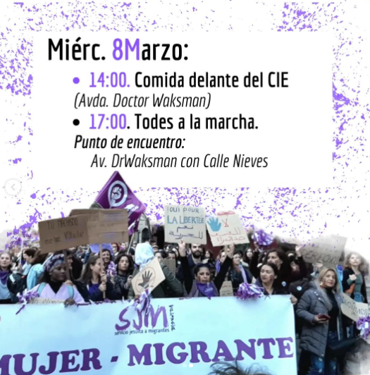 #8M en <a href="/sjm_vlc/">SJM Valencia-Servicio Jesuita a Migrantes Valencia</a> 👇
💜Habrán actividades tanto el martes como el miércoles:
💜El martes, se realizarán dos talleres: uno de memoria histórica de aquellas mujeres que nos precedieron en la lucha por nuestros #derechos; y otro de pancartas.
💜El miércoles, juntas a la #marcha👇