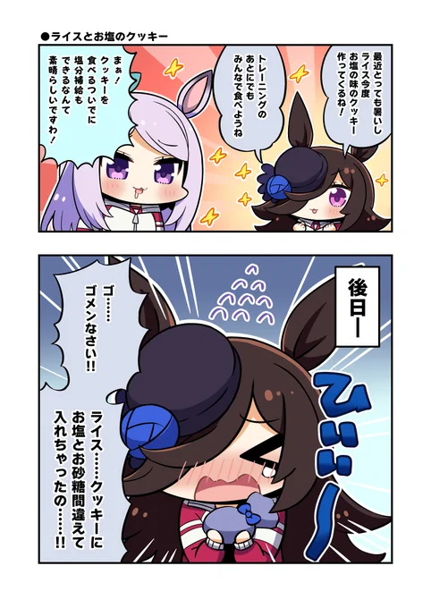ライスのお誕生日なので、前に描いたライスが出てくる漫画をぺたり! 
