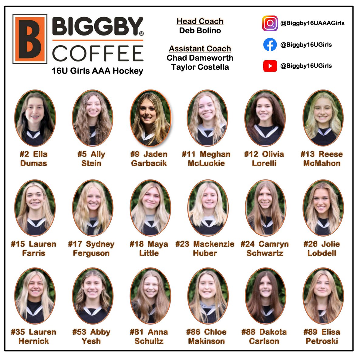 This week is the final time to catch these girls in action in Michigan as they battle in the MAHA AAA State Playoffs at the Taylor Sportsplex.  If you can't make it, catch it on YouTube (youtube.com/@Biggby16UGirls). 
#rollbeans #biggbyfamily #team1
<a href="/BiggbyAAAGirls/">Biggby AAA Girls Hockey</a> @BiggbyCoffeeAAA