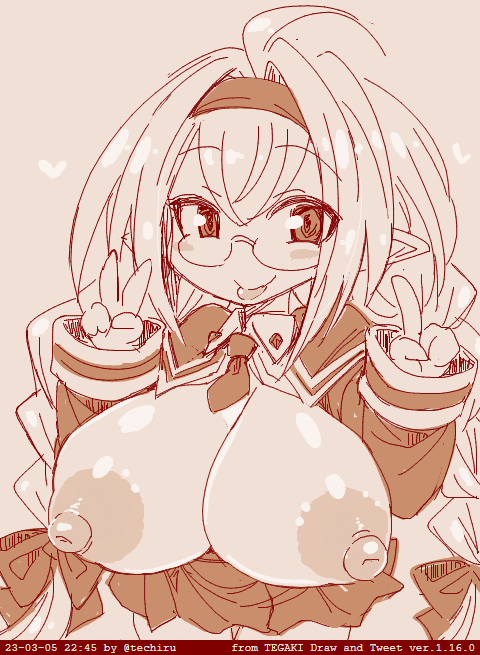 ぽよん❤ #tegaki_dt 