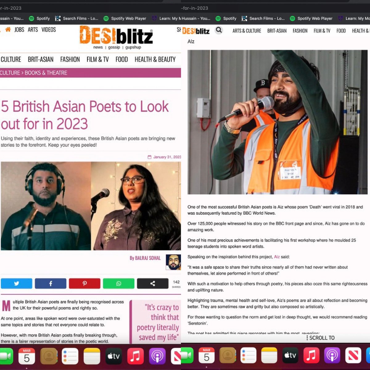 Aiz ๐ต๐ฐ๐ค๐ฌ๐ง (@aizzzofficial) on Twitter photo What an honour wow ๐๐ฝ Grateful to @DesiBlitz for being featured as one of the 5 British Asian poets to look out for in 2023โจ desiblitz.com/content/britisโฆ
I canโt wait to share my stories with you this year๐ Check out these talents too <a href="/AsimthePoet/">AsimthePoet</a> <a href="/orinbegum/">Orin Begum</a> <a href="/_yapoet/">YASMIN ALI</a> <a href="/ankitawrites/">Ankita Saxena</a> What an honour wow ๐๐ฝ Grateful to @DesiBlitz for being featured as one of the 5 British Asian poets to look out for in 2023โจ desiblitz.com/content/britisโฆ
I canโt wait to share my stories with you this year๐ Check out these talents too <a href="/AsimthePoet/">AsimthePoet</a> <a href="/orinbegum/">Orin Begum</a> <a href="/_yapoet/">YASMIN ALI</a> <a href="/ankitawrites/">Ankita Saxena</a>