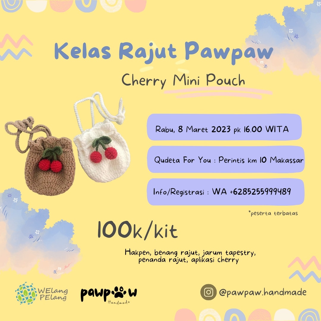 Bismillah. Kelas rajut dasar bersama Pawpaw Handmade, mari belajar bersama gengs 🤗 tabe bantu share <a href="/SupirPete2/">Supet</a> <a href="/lelakibugis/">Ｏｐｐａ Ｌｅｂｕｇ</a> ☺ #kelasrajutmakassar #makassarrajut