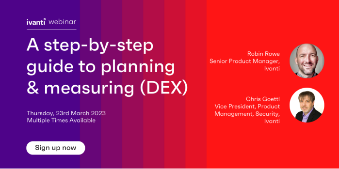 techie_pk's tweet photo. See how to prove the return on your DEX program by joining this Ivanti webinar to get a step-by-step guide to planning and measuring digital employee experience. https://t.co/JN2poBdswf https://t.co/m4Nwhi7q4m