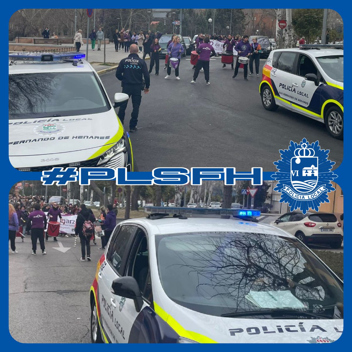 PoliciaLocalSFH's tweet photo. 🔵🔵🔵
‼️#ACTOS8M
#DíaDeLaMUJER‼️

🗓️05/03/23
#TurnoMañana
✔️Nuestros 👮🏽‍♂️🚔👮🏽‍♂️han dado cobertura de #Tráfico y #Seguridad a la marcha organizada con motivo del #8M.
✔️El evento ha discurrido sin incidencias que reseñar.

#PLSFH
#SanFerPOLICÍA
#AreaDeSEGURIDAD https://t.co/itGDEW2SpC
