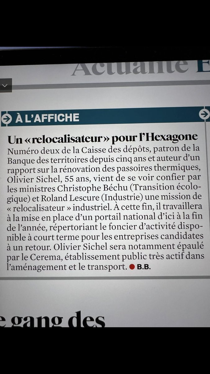 Très fier de relever ce #defi confié par <a href="/ChristopheBechu/">Christophe Béchu</a> et <a href="/RolandLescure/">Roland Lescure</a> pour recenser le #foncier disponible SANS #artificialisation et le mettre au service de la #reindustrialisation de notre pays. Les #api seront clef pour connecter toutes les #data pertinentes <a href="/fadouce/">fabienne billat</a>