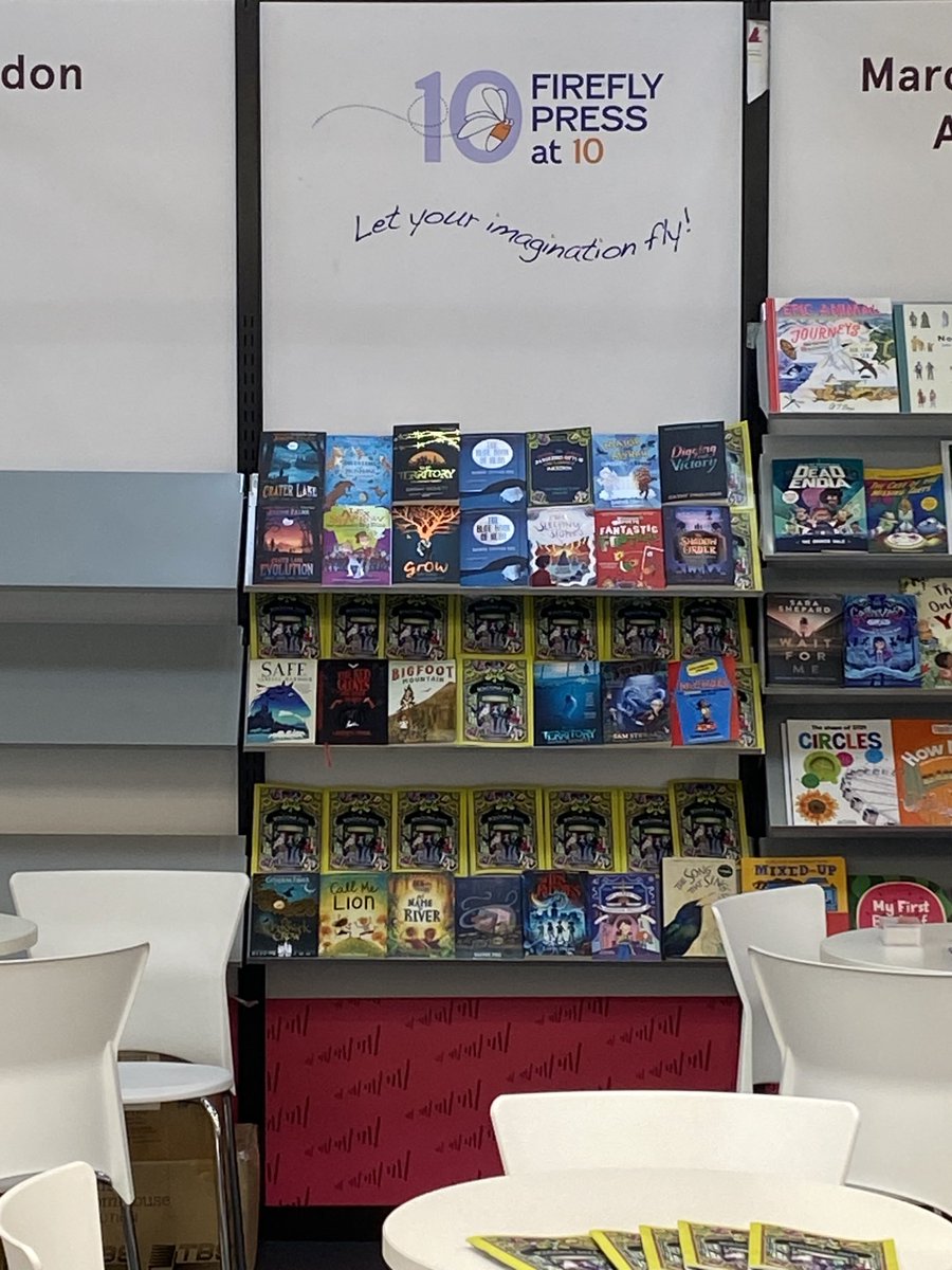 FireflyPress's tweet photo. Here we are at the Bologna Children’s Book Fair #BCBF23 with our lovely new books, samplers - and the first outing for our Firefly@10 logo. Has it really been ten years!? ⁦📚🤩🏴󠁧󠁢󠁷󠁬󠁳󠁿⁦@bouncemarketing⁩ ⁦@Books_Wales⁩ https://t.co/xuIRDhZqvb