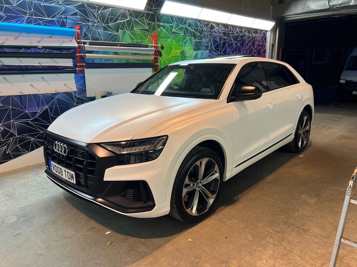 "Audi SQ8 wrapped satin white at Wrapping Cars London - wrappingcars.co.uk#audi #car #wrapping #london #white" #FoursquareFind <a href="/wrappingcars/">wrappingcars</a> 4sq.com/3FlkD4r