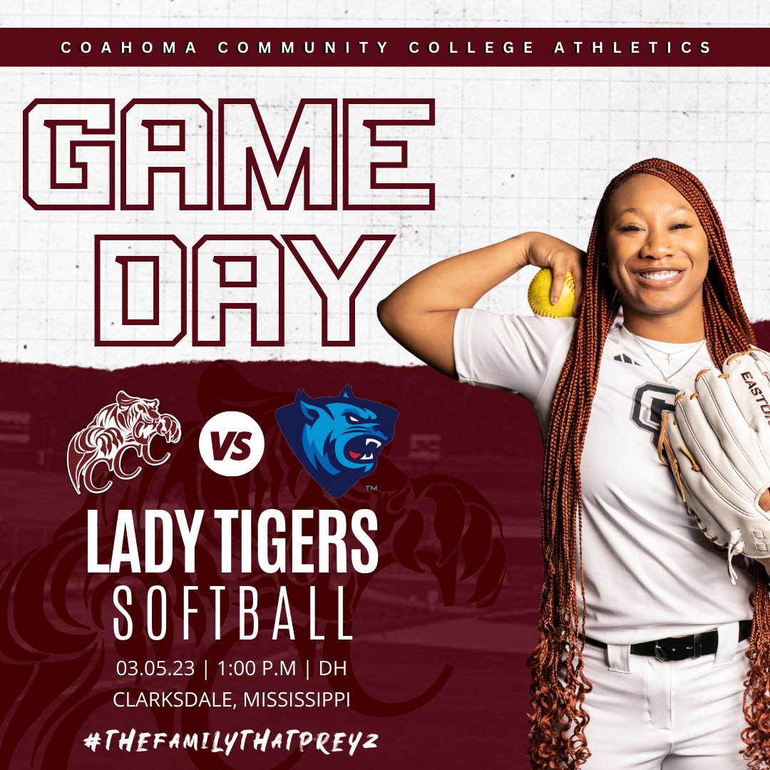 Coahoma Softball Gameday | #TheFamilyThatPreyz
🆚 Rust College | ⚾️ Doubleheader
⏰ 1:00 PM | 3:00 PM | 📍 Clarksdale, MS | 📱Connect with GameChanger: bit.ly/3ScZBKf
#RYSCOAHOMA