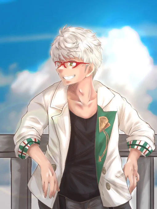 久しぶりにアルさんのお絵描き出来た(*^^*)#アルランディス #アランの画廊 #ホロスターズ好きと繋がりたい 