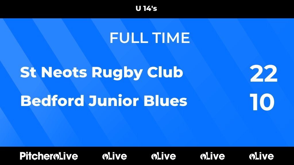 FULL TIME: St Neots Rugby Club 22 - 10 Bedford Junior Blues
#STNBED #Pitchero
stneotsrugbyclub.com/teams/255690/m…