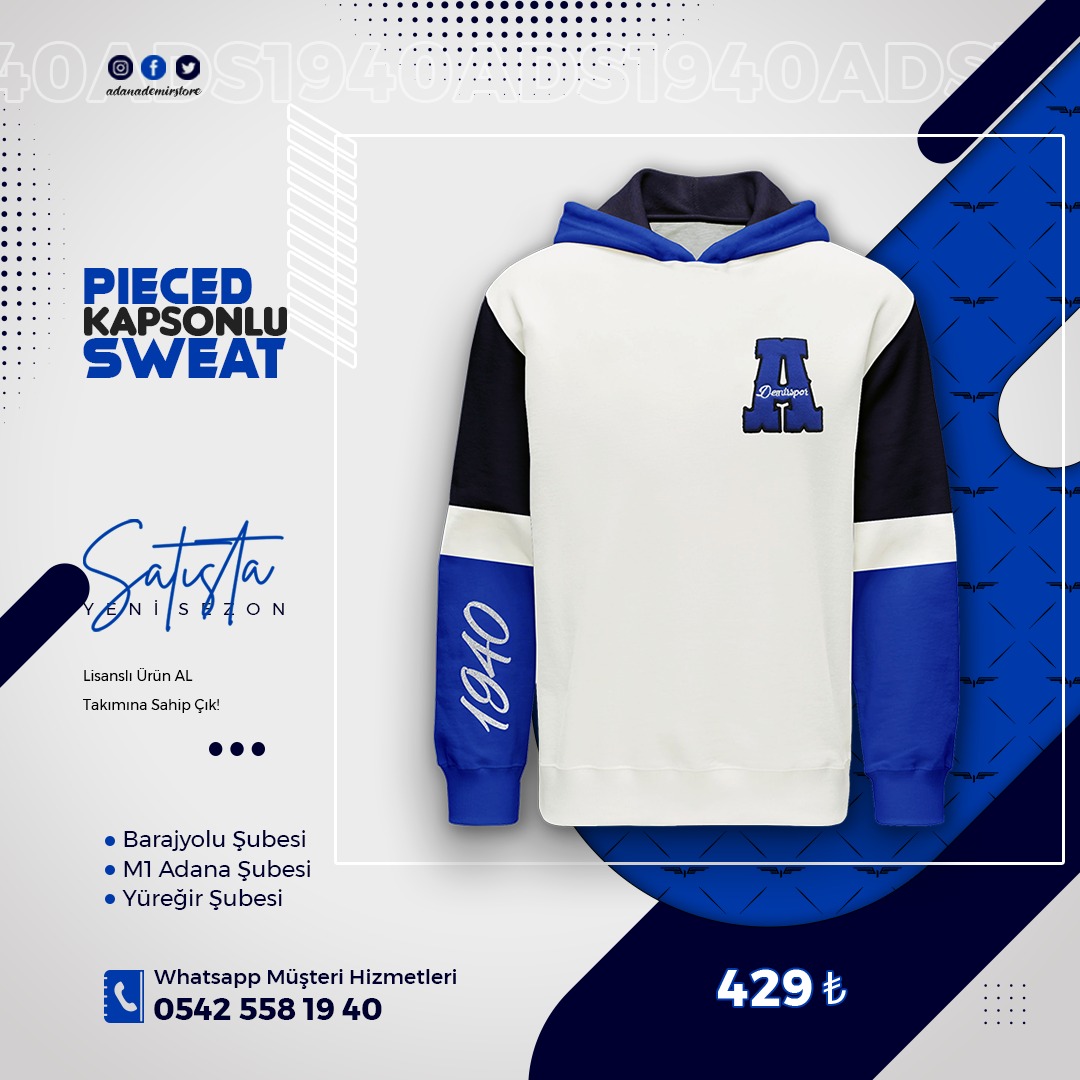 AdanaDemirStore's tweet photo. Yeni sezon #sweat ürünlerimiz https://t.co/JDPpUCrvZf ve tüm Adana Demir Store mağazalarımızda satışta! 🔵#M1Avm 🔵#DuyguCafe 🔵#Optimum https://t.co/CAseTlPxjA