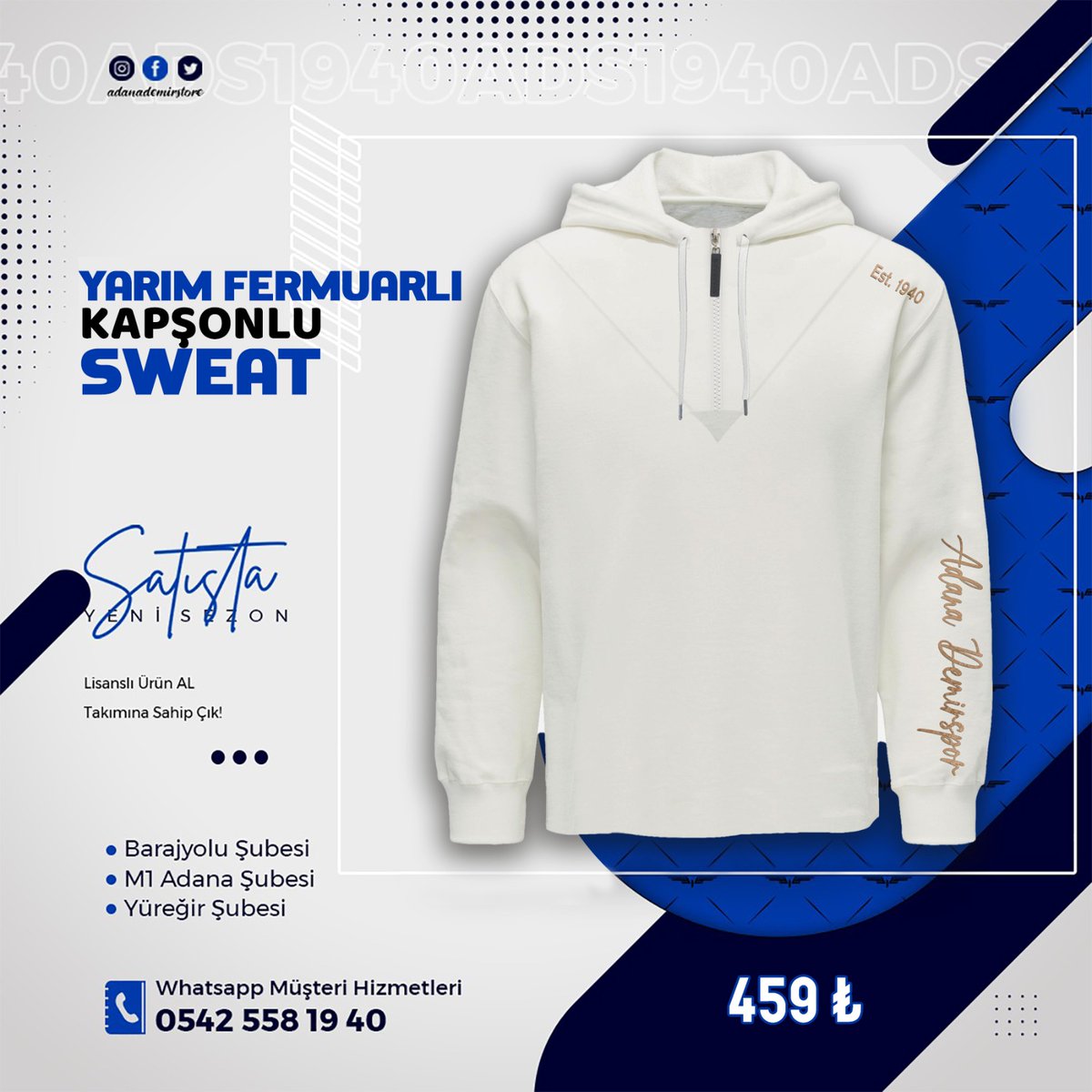 AdanaDemirStore's tweet photo. Yeni sezon #sweat ürünlerimiz https://t.co/JDPpUCrvZf ve tüm Adana Demir Store mağazalarımızda satışta! 🔵#M1Avm 🔵#DuyguCafe 🔵#Optimum https://t.co/CAseTlPxjA