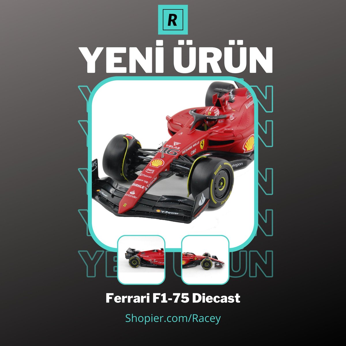 RaceyShop's tweet photo. 🔔 Ferrari'nin eşsiz aracı F1-75, stoklarımızda!

🚚 Üstelik kargo bedava! 

🛍️ https://t.co/5nQhfEuXhi https://t.co/1yarLqmgHH