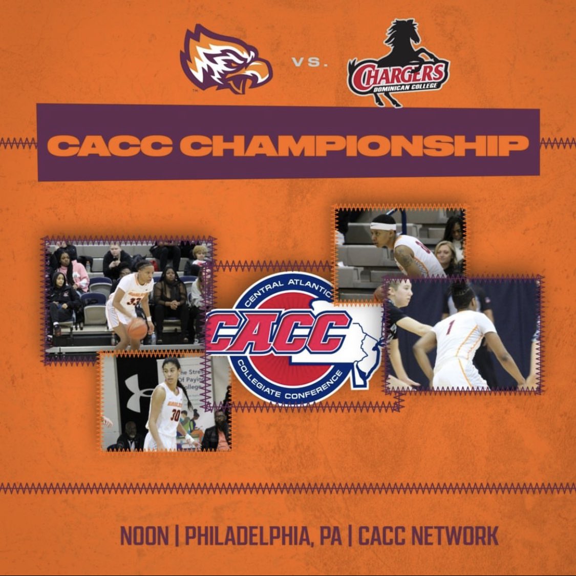 🚨‼️GAMEDAY ‼️🚨 

CACC Championship 🏀🦅

⏰ :12:00 PM ET

🆚 : Dominican University

📍 : Thomas Jefferson University 
(Philadelphia, PA)

📺 : caccnetwork.com/?bfplayvid=519…

📊 : posteagles.com/sidearmstats/w…

#PostU #PostWBB #PostPride #SoarEagle #OurTimeIsNow #GoEagles #CACC 
🦅🏀🦅🏀🦅