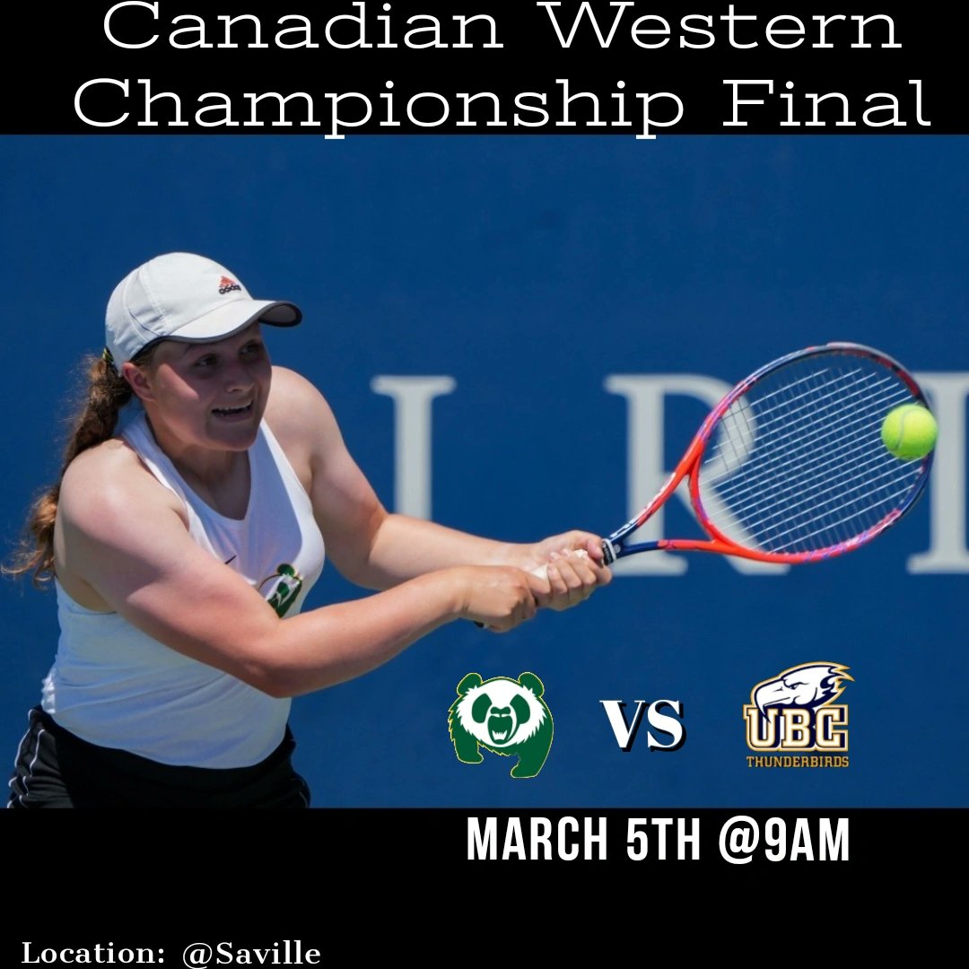 GAME DAY! 

Both Bears and Pandas Tennis are back in action today <a href="/Saville/">Saville Kellner</a> competing in the Canadian Wester Championship for a chance to advance to the National Championships in August 🐼🐻🎾 Come down to Saville today for some great matches
