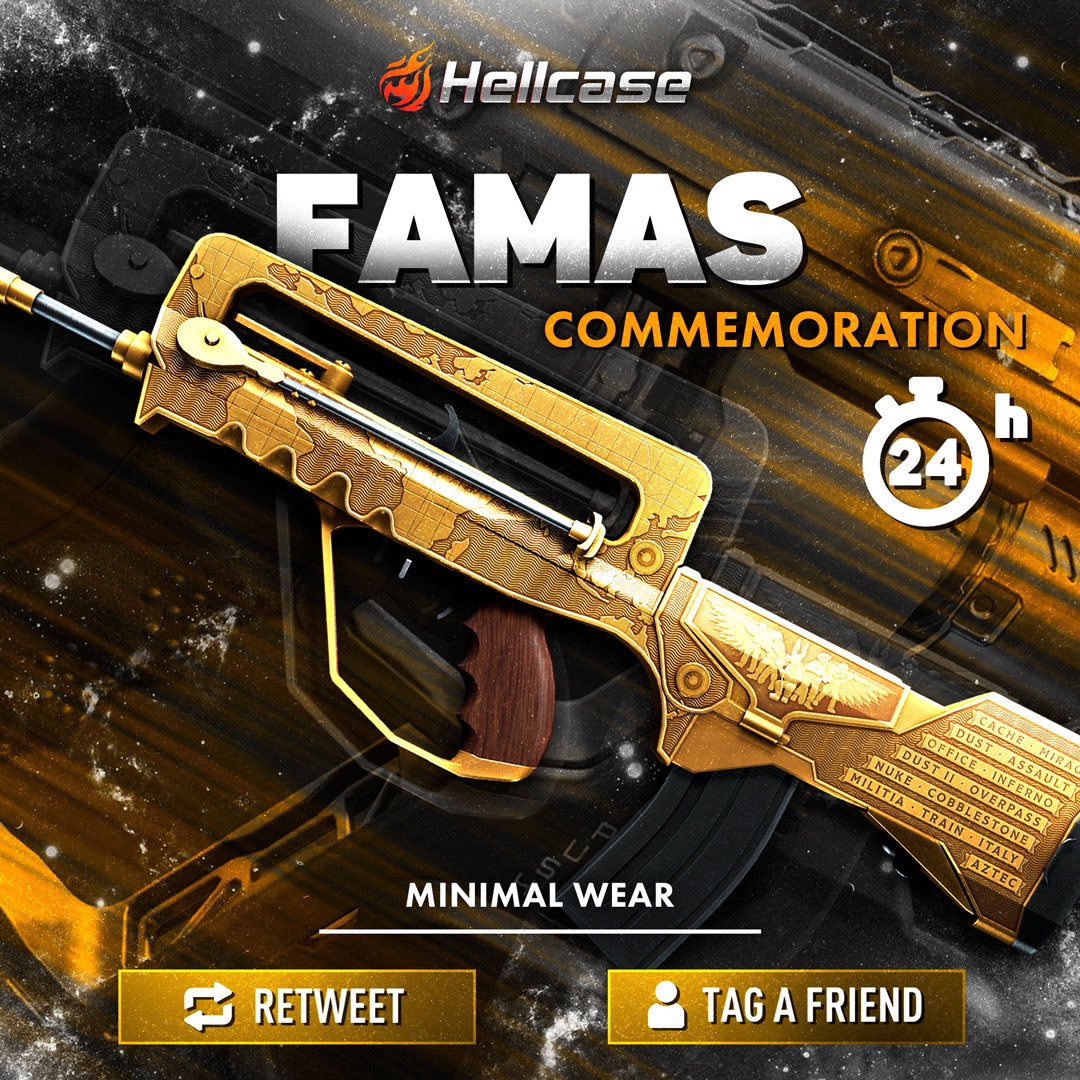 hellcase's tweet photo. 🎁 FAST GIVEAWAY 🏁

👇 Tag The Best Friend &amp; Like
🚀 Follow us
🔥 Retweet this post
😎 The last winner was @Prestes__1 

#hellcase #csgo #csgoskin #csgoskins #csgoskinsgiveaway #csgocases #csgocase #hellcasegiveaway #csgoskinsfree #csgoskinsgiveaway https://t.co/1cTaeyTNvE