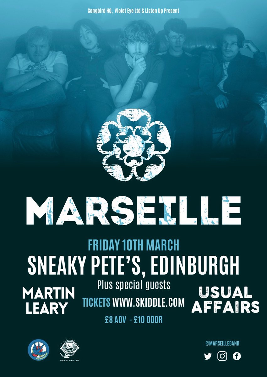 VioletEyePR's tweet image. This week!! Buzzing for these shows. 

Very limited tickets left for each of them. Get involved! 

🎫 👉 linktr.ee/violeteyepromo…

@marseilleband 
@mlearymusic 
@UsualAffairs 
@TheSongbird_HQ 
@ListenUpMusic_