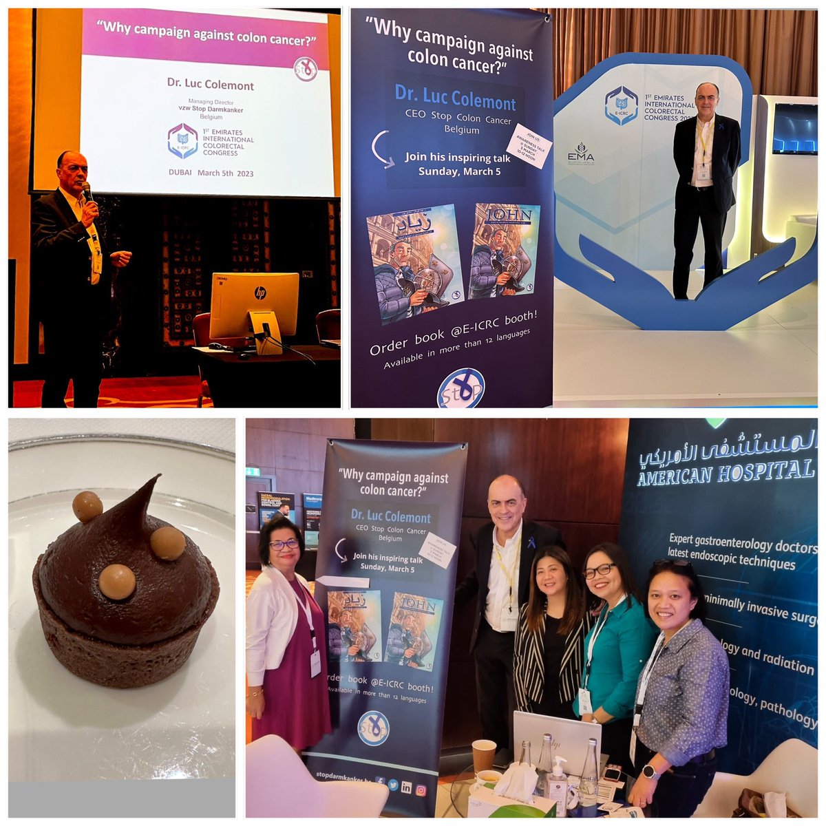 LucColemont's tweet photo. Fijn om vandaag ook in Dubai 🇦🇪 mijn steentje bij te dragen #awareness #coloncancer “Why campaign against colon cancer?” #646 💙

Het dessert van de ‘speakers-lunch’ was aangepast 😉💩

@StopDarmkanker 🙏 #Dothetest 🍀
#maartisdarmkankermaand https://t.co/oeAfG1dht7