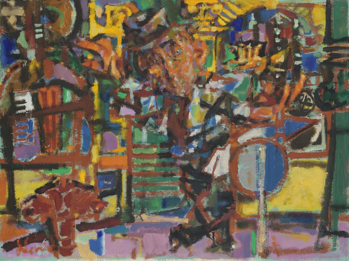 TheJewishMuseum's tweet photo. Since the winter can be a bit gray, we’re adding a pop of color to your timeline! Hang in there, spring is just around the corner.
🎨: #JackLevine, Study for "The Street,” c. 1938, Oil on canvas. Gift of Dr. Jack Allen and Shirley Kapland. #JewishMuseumCollection https://t.co/WWsQhAdnRE
