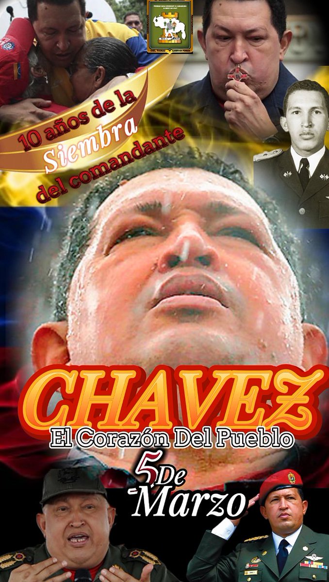 📜#SabiasQue ll Hoy conmemoramos 10 años de la siembra de nuestro Comandante Supremos y eterno de la revolución Bolivariana Hugo Rafael Chávez Frías, el corazón del pueblo venezolano, hoy mañana y siempre #LealesSiempreTridoresNunca