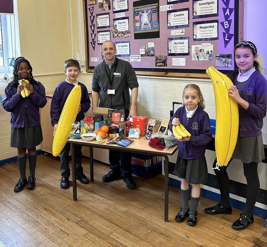 This week, Glen from The Co-op came to talk to us about Fairtrade and the impact of global warming on crops. The children were interested to discover how fairtrade works and how we can all make a difference 🌍 <a href="/glenacottell/">Glen Coop Pioneer</a> #FairtradeFortnight