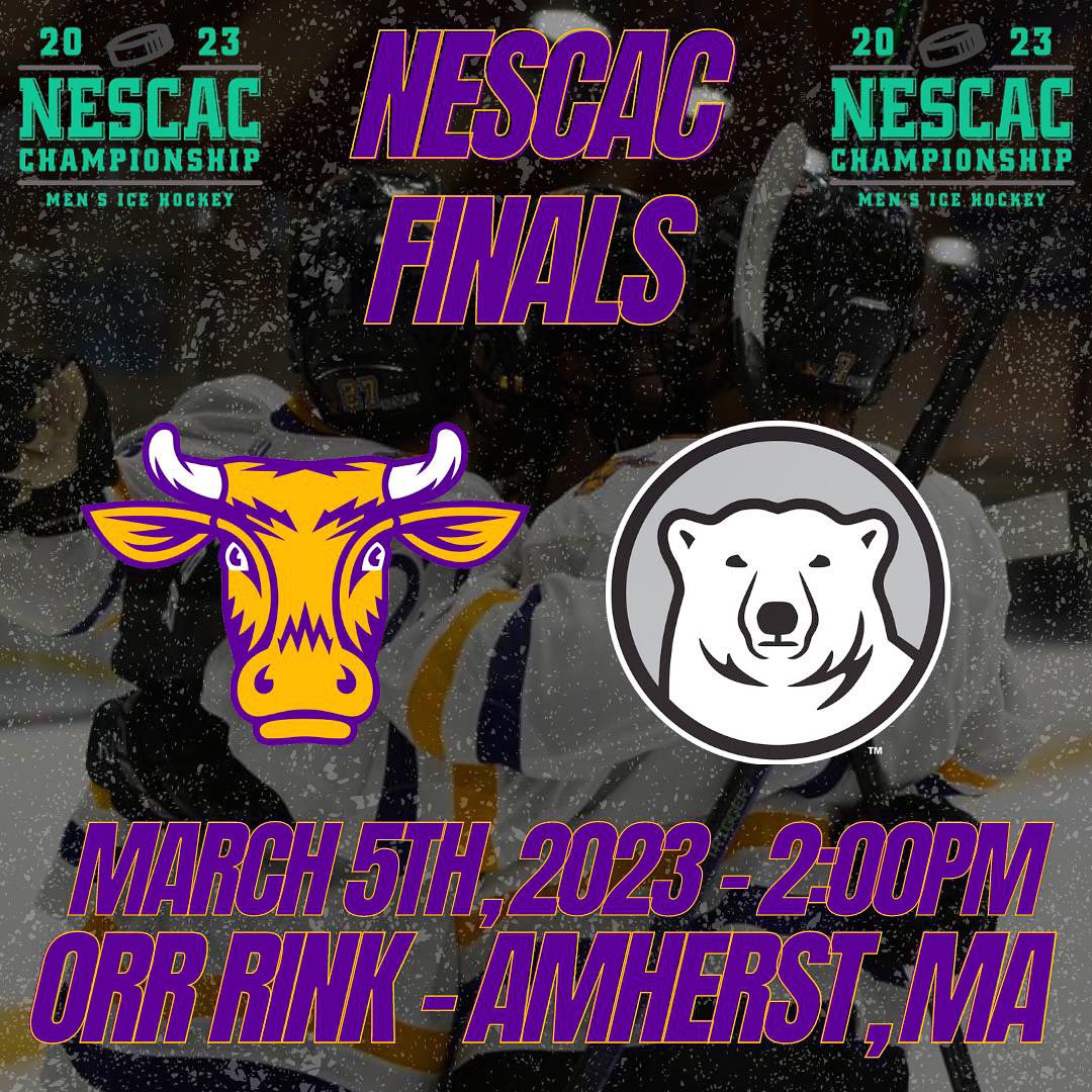 GAME DAY!! The boys gear up to take on <a href="/GoUBears/">Bowdoin Athletics</a> for the <a href="/NESCACicehockey/">NESCAC Ice Hockey</a> Championship! Puck drop is at 2pm at Orr Rink! #GoEphs