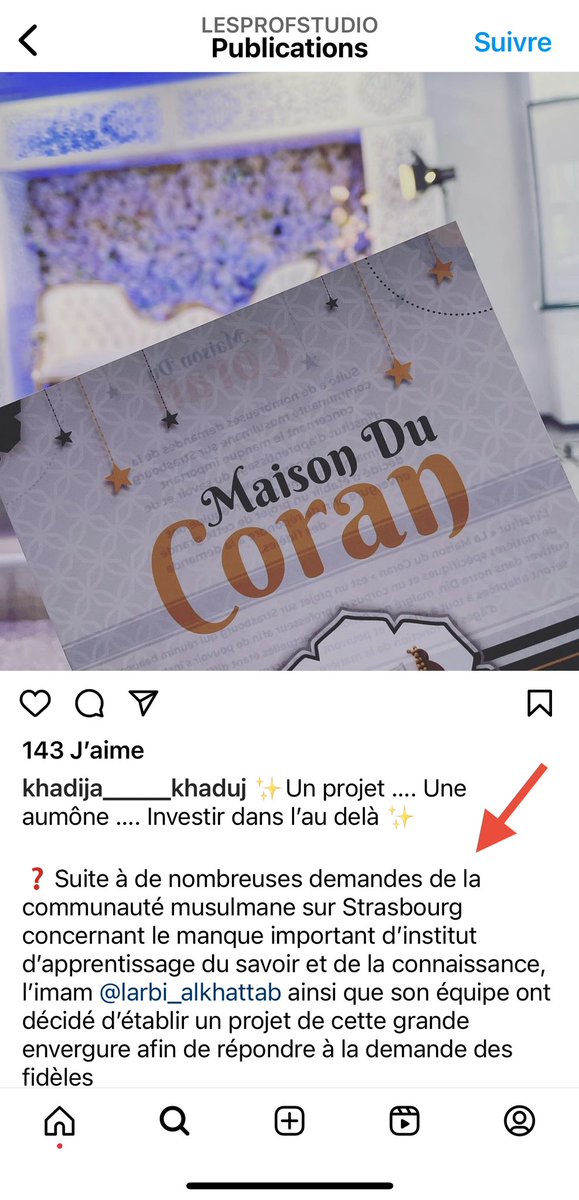 nmq_noor's tweet photo. 18- Soutien appuyĂ© #LesProfsStudio au projet de lâimam #LarbiAlKhattab , « La maison du Coran ». Lâimam qui explique quâon apprend dĂ©jĂ la chaĂźne de transmission #hadiths dans le ventre de sa mĂšre qui lâĂ©tudie. SpĂ©cialiste de sorcellerie , djinns ⊠https://t.co/LqFWpJbN8y