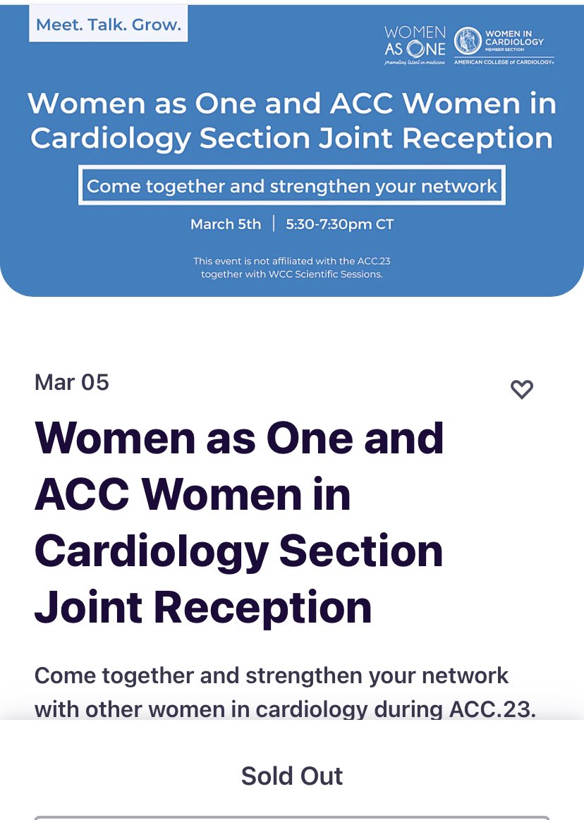 Gina Lundberg MD FACC FAHA (@gina_lundberg) on Twitter photo So excited for our #ACC23 #ACCWIC with <a href="/WomenAs1/">Women As One</a> TONIGHT!! Make sure you have a ticket. Sadly we are sold out. <a href="/ACCinTouch/">American College of Cardiology</a> So excited for our #ACC23 #ACCWIC with <a href="/WomenAs1/">Women As One</a> TONIGHT!! Make sure you have a ticket. Sadly we are sold out. <a href="/ACCinTouch/">American College of Cardiology</a>