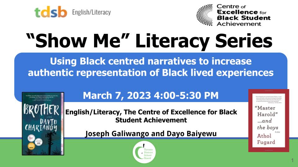 Jennifer Watt (@tdsb_bt) on Twitter photo Hey Gr 7-12 English teachers, join us Tuesday for practical ideas on using Black centred narratives to increase authentic representation of Black lived experiences bit.ly/41QAwJt <a href="/tdsb_cebsa/">Centre of Excellence for Black Student Achievement</a> Participants receive a copy of Brother or Black Writers Matter Hey Gr 7-12 English teachers, join us Tuesday for practical ideas on using Black centred narratives to increase authentic representation of Black lived experiences bit.ly/41QAwJt <a href="/tdsb_cebsa/">Centre of Excellence for Black Student Achievement</a> Participants receive a copy of Brother or Black Writers Matter