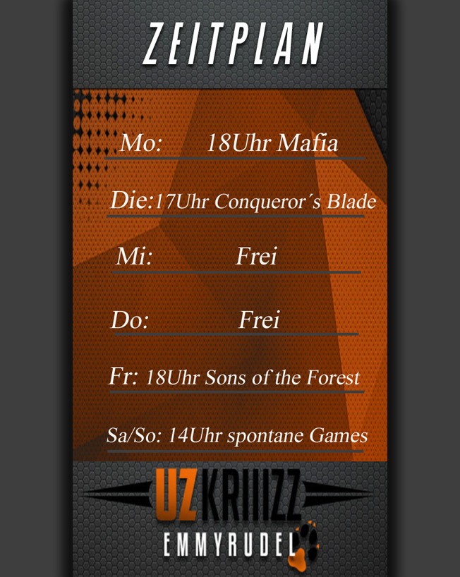 uz_KriiiZz's tweet photo. Mein Streamplan für 6.3 bis 12.3 

Mein #twitch Kanal: https://t.co/ee1IPti50I

Schaut gern vorbei und werdet Teil vom Emmyrudel

@il_network_  #twitchde #SmallStreamersConnect #gaming #games #livestream #TwitchStreamers #pvp #mmo https://t.co/haEs7hvhRZ