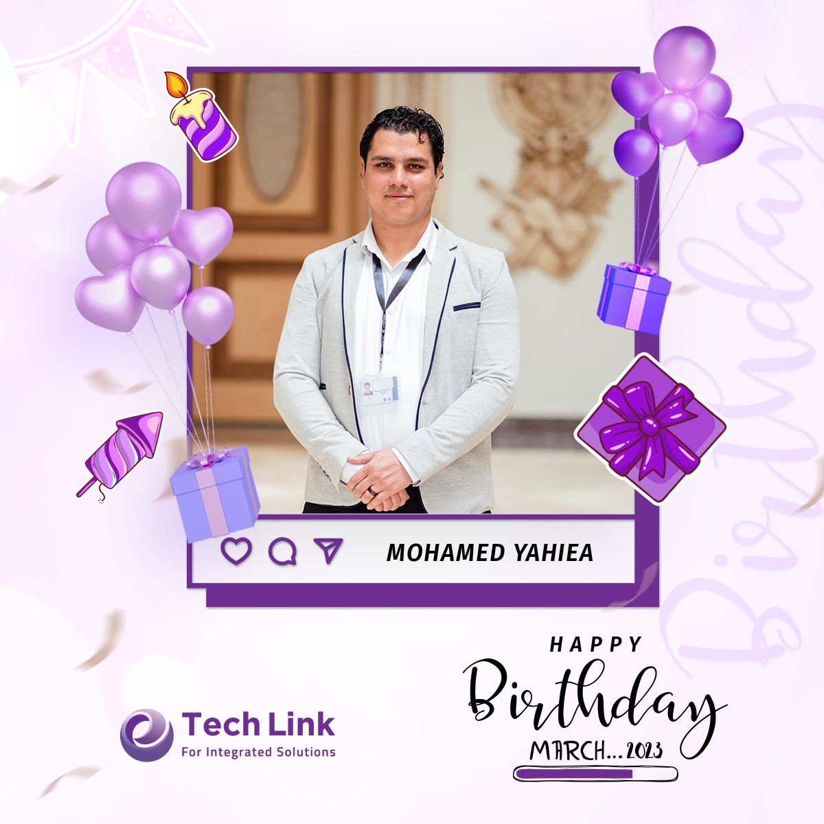 TechLink14's tweet image. The warmest wishes to the great members of our team, we wish you an amazing year that ends with accomplishing all the great goals that you have set 🎉🎈🎉 

#TechLink #HappyBirthday #Team