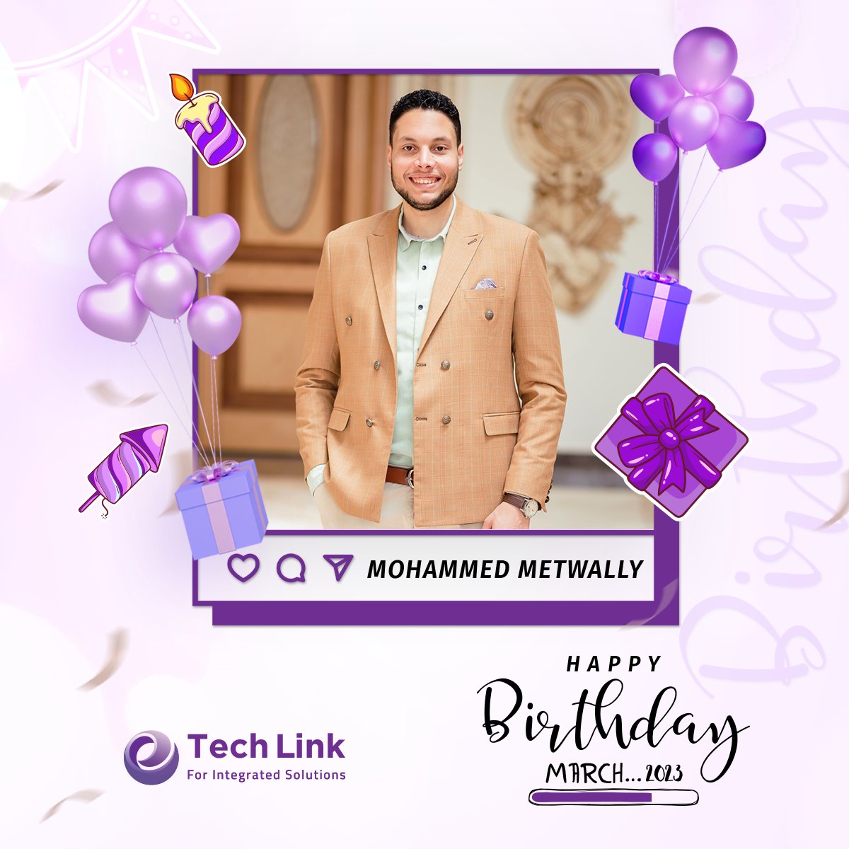 TechLink14's tweet image. The warmest wishes to the great members of our team, we wish you an amazing year that ends with accomplishing all the great goals that you have set 🎉🎈🎉 

#TechLink #HappyBirthday #Team