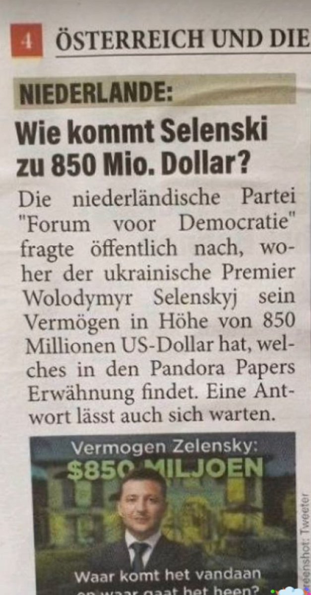 freethoughts_62's tweet photo. Selensky soll einen vermögen von 850 Mio Dollar haben🤨
#Selenskyj #war #Kriegstreiber #Kriegsverbrechen #Ukraine #UkraineRussiaWar #Ukraina #korrupt https://t.co/RFC12M68p0