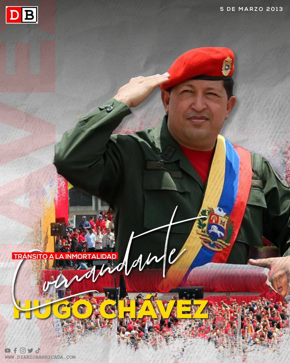 Hasta las estrellas,  💫

Honor, gloria y compromiso  con el Cmdt. Hugo Chávez

Sigamos la marcha, hasta la victoria siempre!

#YoSoyChávez
#RedFSLN
#ChavezVive