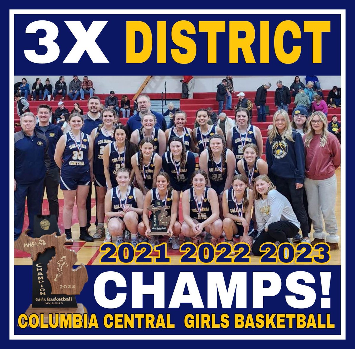 CC are District Champs!They played tough all game. So proud of all of them. Zoie was unstoppable &amp; determined 🏀 
Zo had 27 pts, 19 rb, and 7 blocks!  On to Regionals! #Goldeneagles
<a href="/ZoandriaB/">Zoandria Bamm</a> <a href="/CoachColeCC/">Coach Cole</a> <a href="/Eric_Ingles/">Eric Ingles</a> <a href="/PGHMichigan/">Prep Girls Hoops Michigan</a> <a href="/UTSEliteSports/">⚫️ UTS-U Basketball 🟡</a> <a href="/BCAMCoaches/">BCAM</a>  <a href="/TheExponentTeam/">Brooklyn Exponent</a>