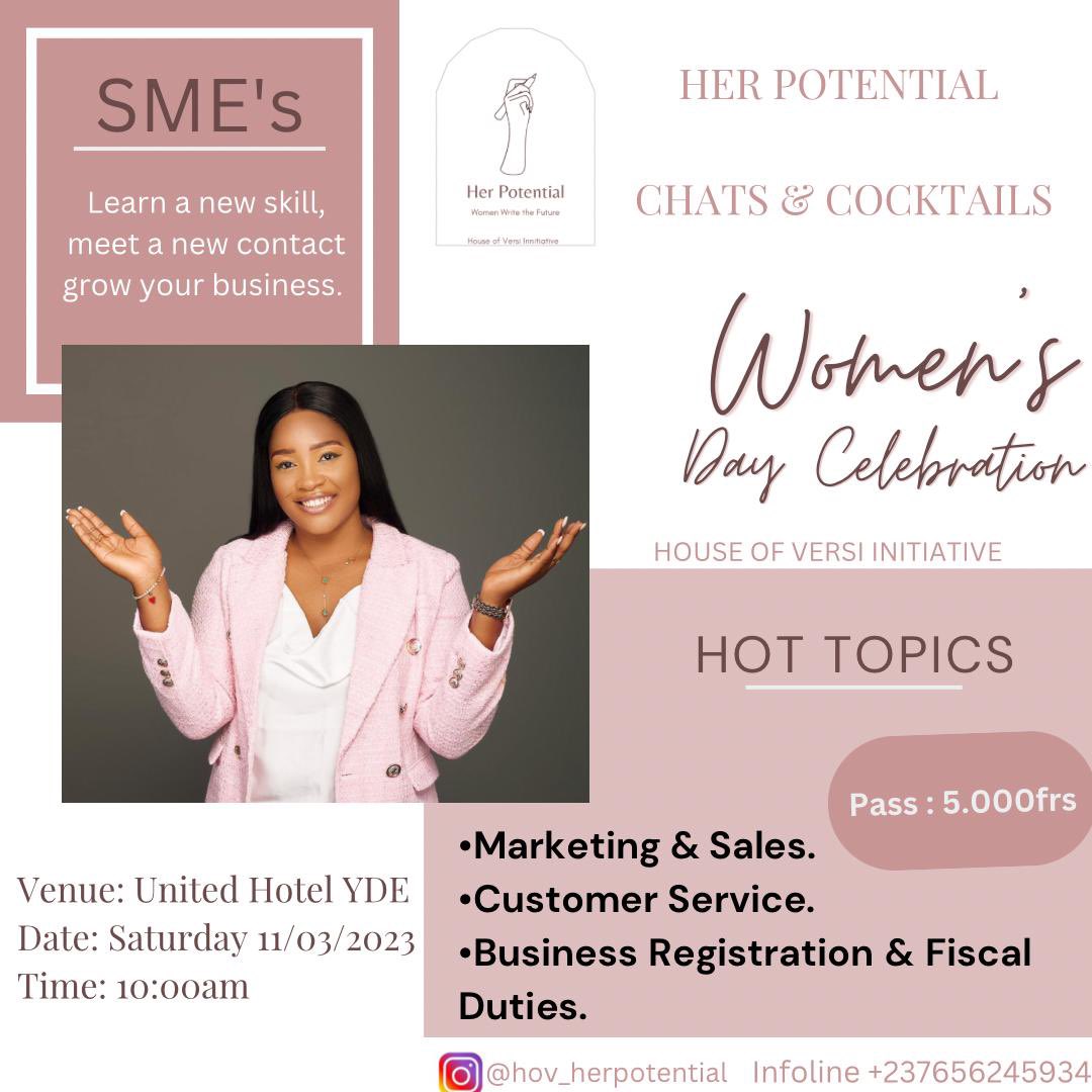 HouseofVERSI's tweet photo. Her Potential 6th Edition Chats &amp; Cocktails you do not want to miss!!! For more info dail +237 656245934 https://t.co/4ZcYyIfD7v