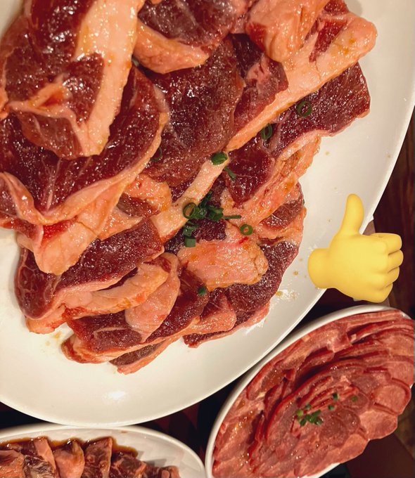 打ち上げ肉〜おいしかったなあ☺️ 
